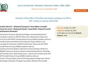 MSERM – Duration of the effect of fertility and insulin resistance on IVF or ICSI results in women with PCOS.