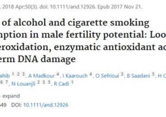 MSERM – Impact of alcohol and cigarette smoking consumption in male fertility potential: Looks at lipid peroxidation, enzymatic antioxidant activities and sperm DNA damage