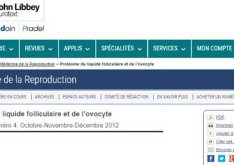 MSERM – Mini-revue Protéome du liquide folliculaire et de l’ovocyte Proteomics of follicular fluid and oocyte